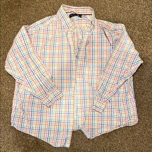 Roundtree & Yorke Pastel Plaid Button Down Shirt